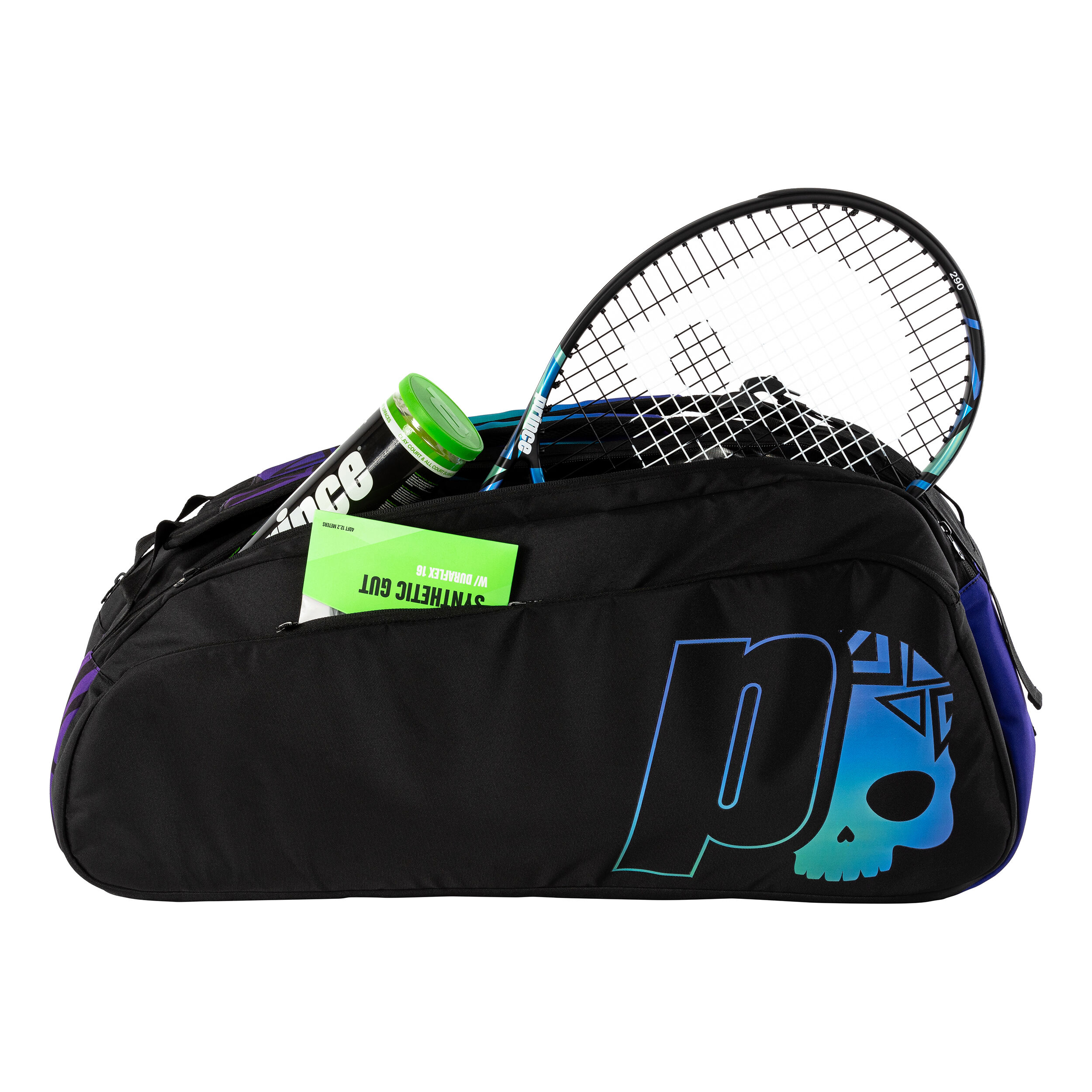Neon Racket Bag 6 Pack Black