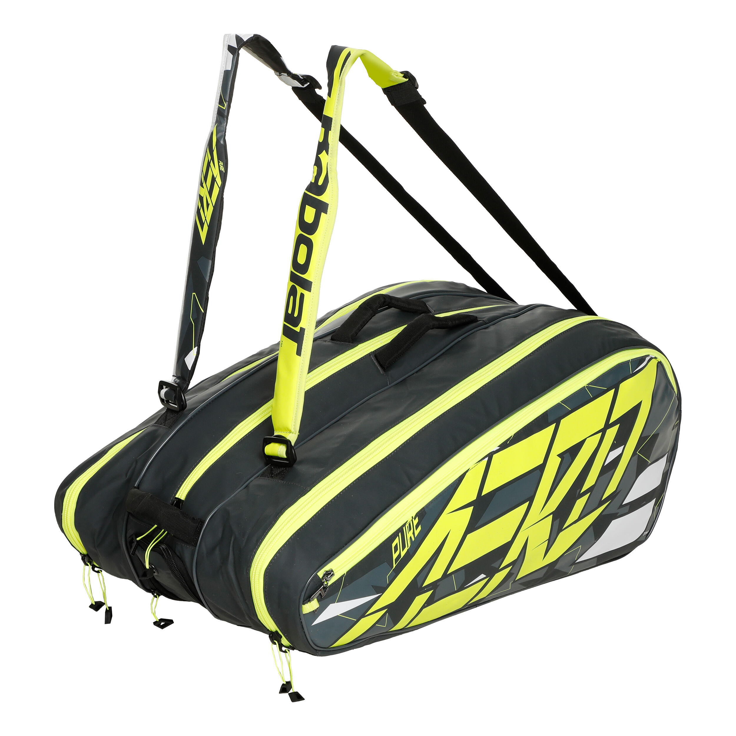RH X 12 Pure Aero Racket Bag Anthracite Yellow
