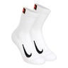 Court Multiplier Cushioned Tennis Socks 2 Pack-White,Black