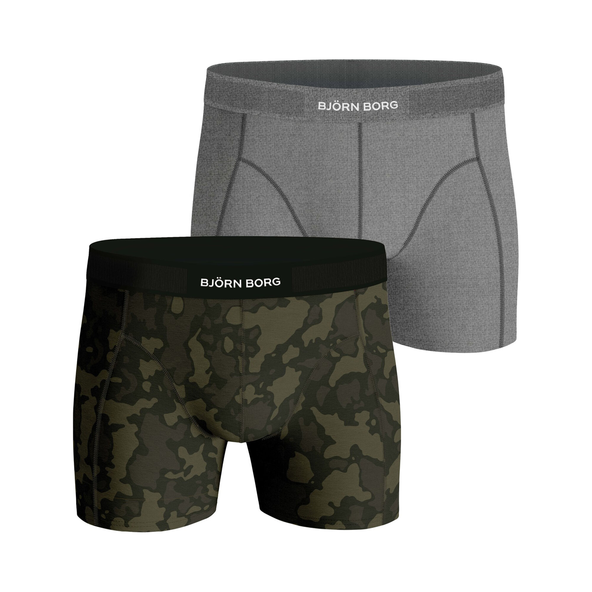 Vlucht niezen Afhankelijk buy Björn Borg Premium Cotton Stretch Boxer Shorts 2 Pack Men - Grey, Khaki  online | Tennis-Point