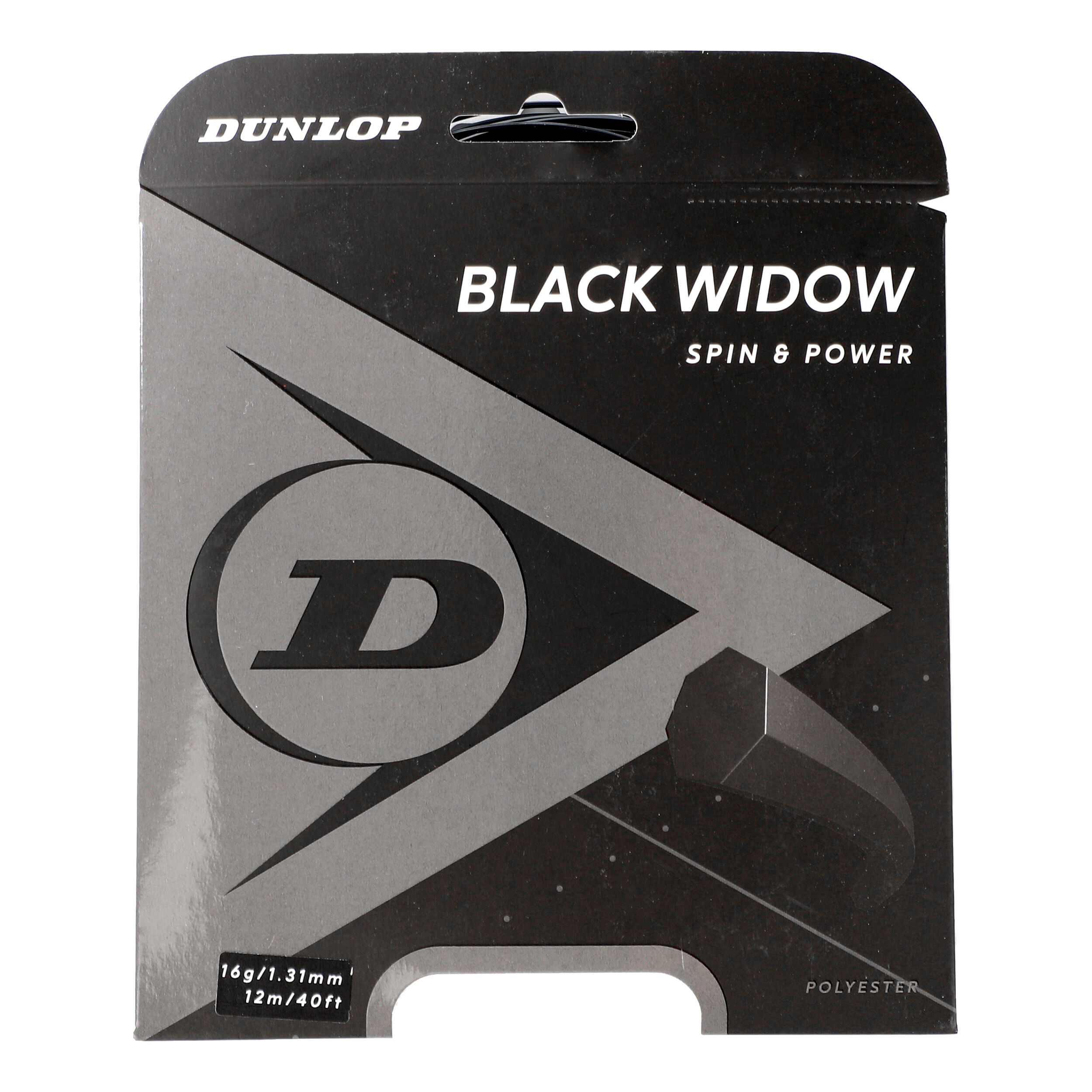Dunlop Black Widow 12 M String Rackets Black Black.16g 1.31mm.free uk delivery. 