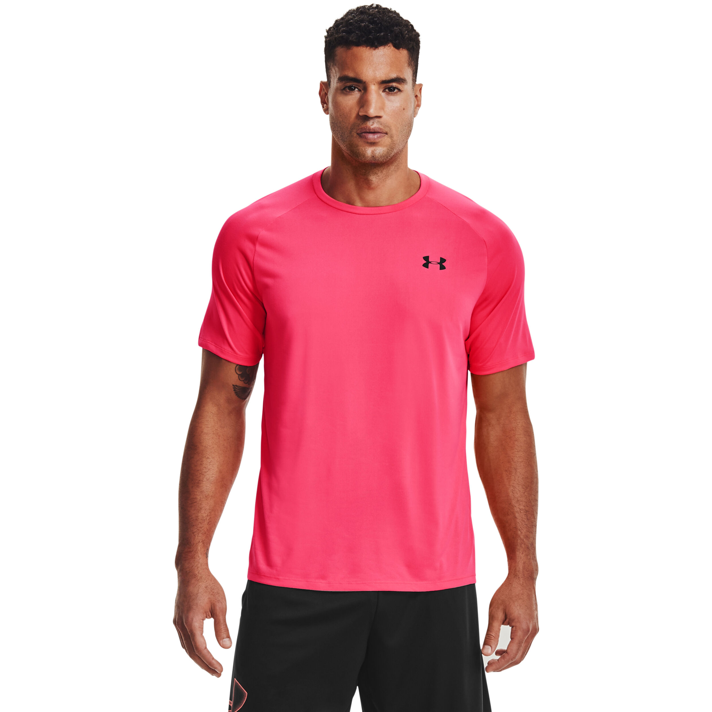 Pink under armour t on sale shirt