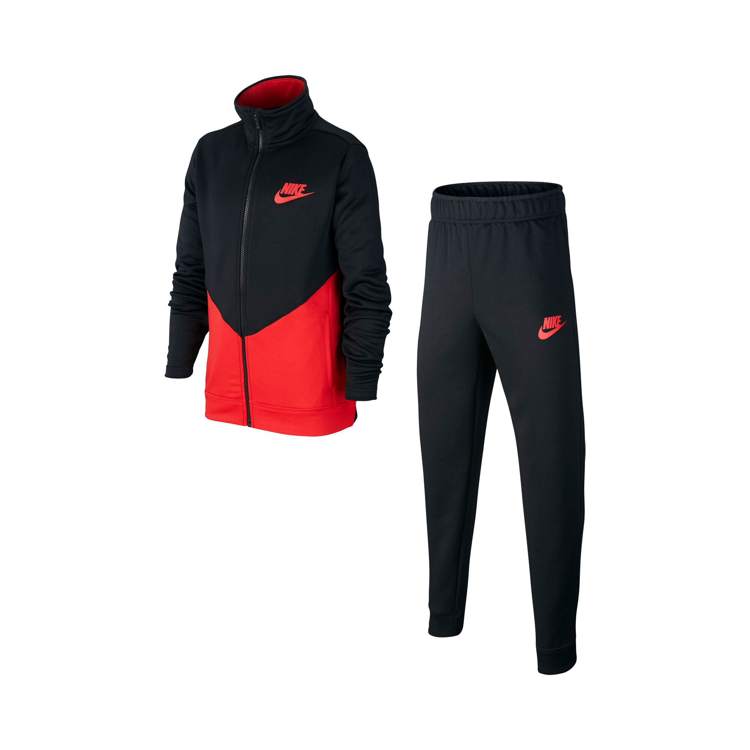 Boys red nike tracksuit store