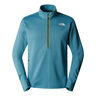 Winter Warm Pro 1/4 Zip Running Shirt Men-Blue Grey