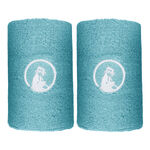 Quiet Please Tennis apparel Quiet Please Long Wristband 2 Pack-Light Blue