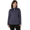 Core Winter 1/2 Zip Running Shirt Women-Blue Grey
