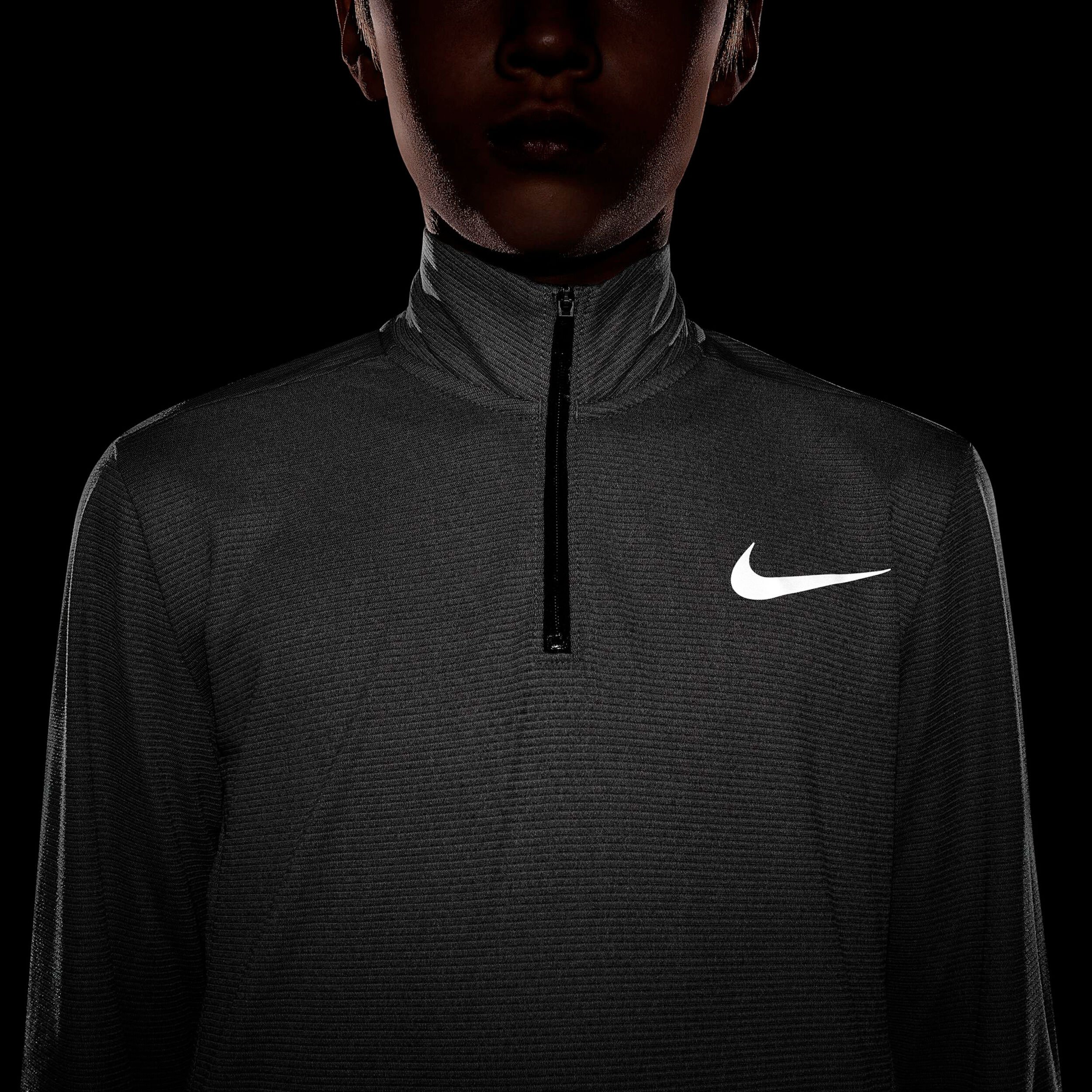Buy Nike Dri Fit Poly 1 4 Zip Long Sleeve Boys Grey Silver online Tennis Point COM