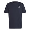 Essentials Single Jersey Embroidered Small Logo T-Shirt Men-Dark Blue