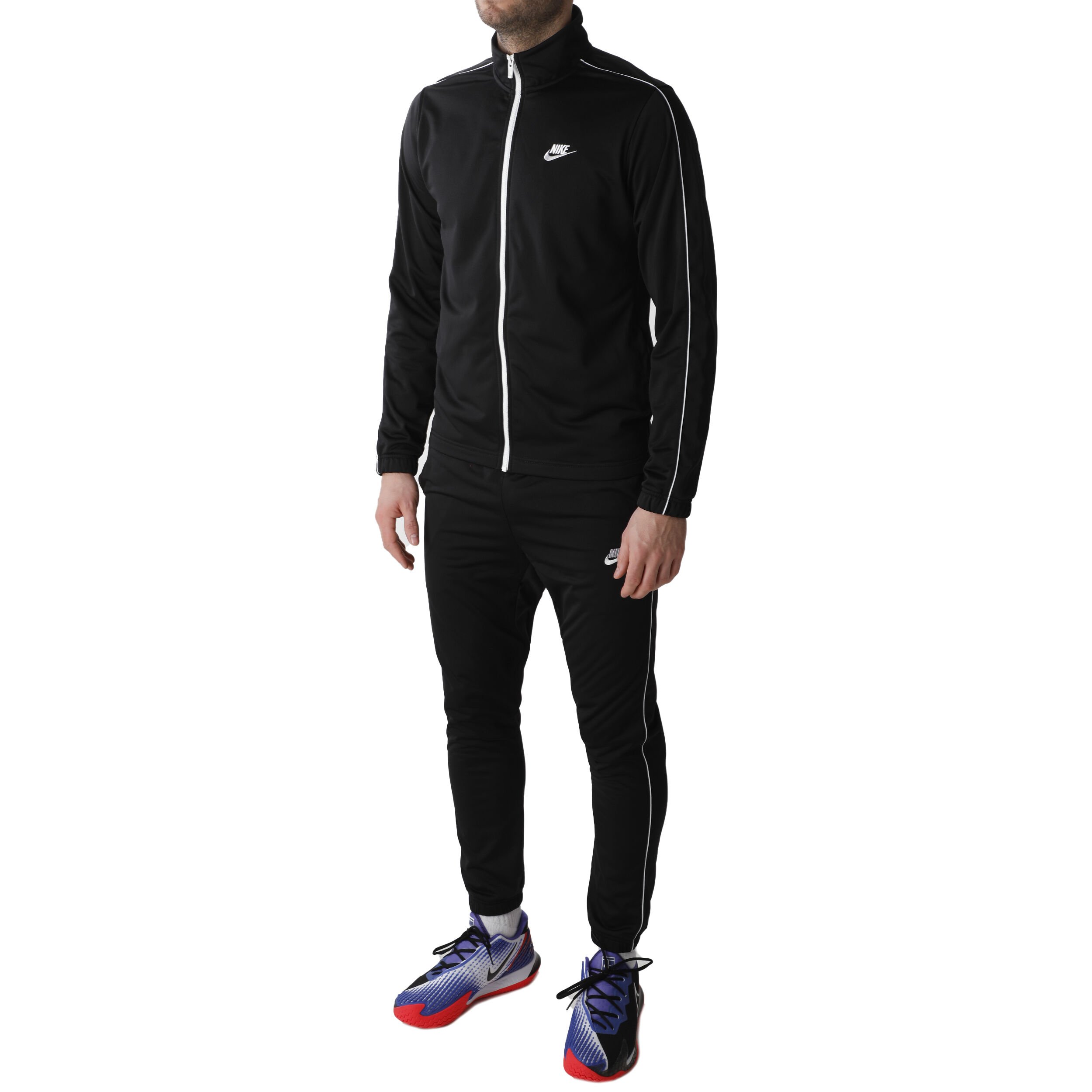 Nike basic sale tracksuit black