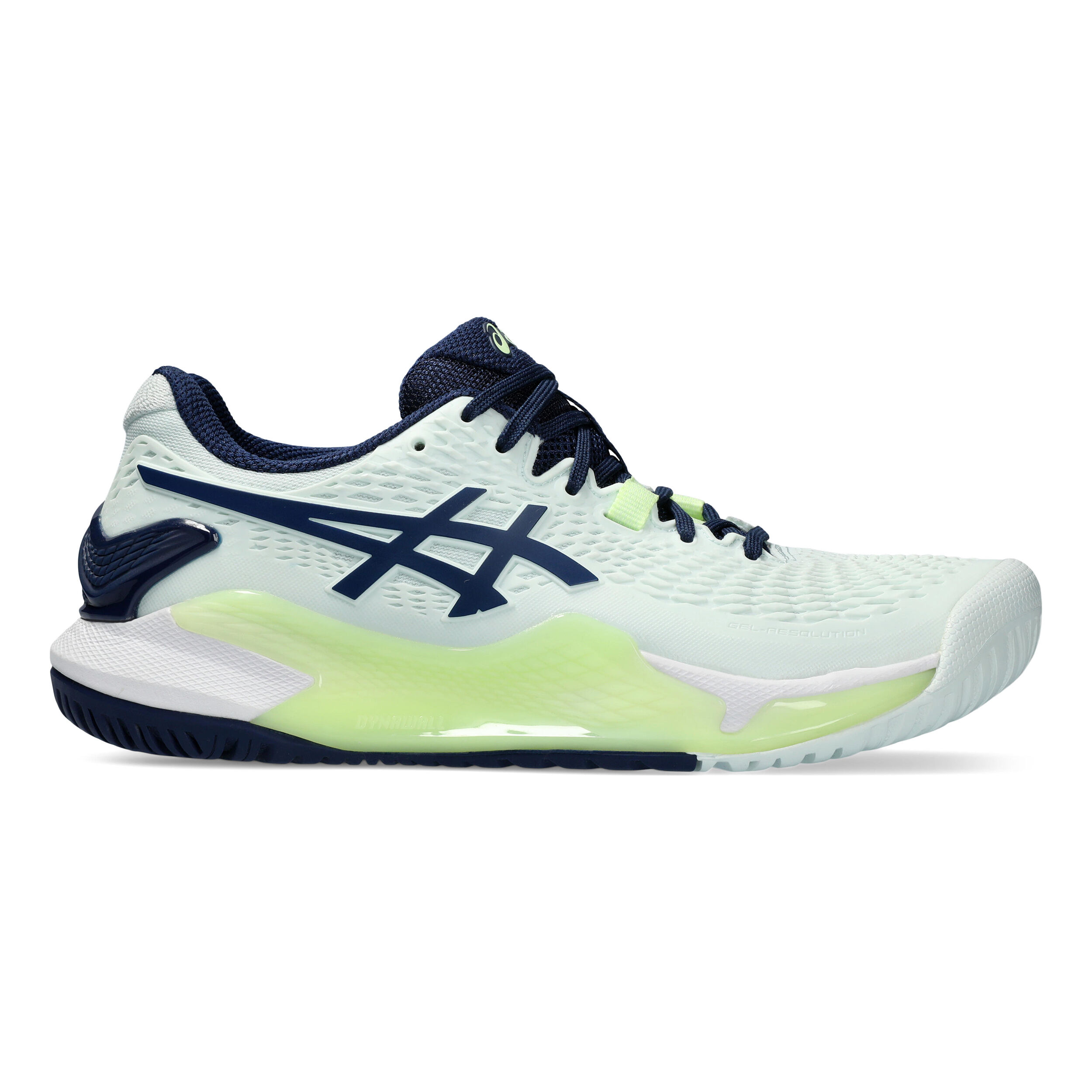 Gel Resolution 9 All Court Shoe Women Mint Dark Blue