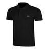 Ribbed Collar Polo Men - black