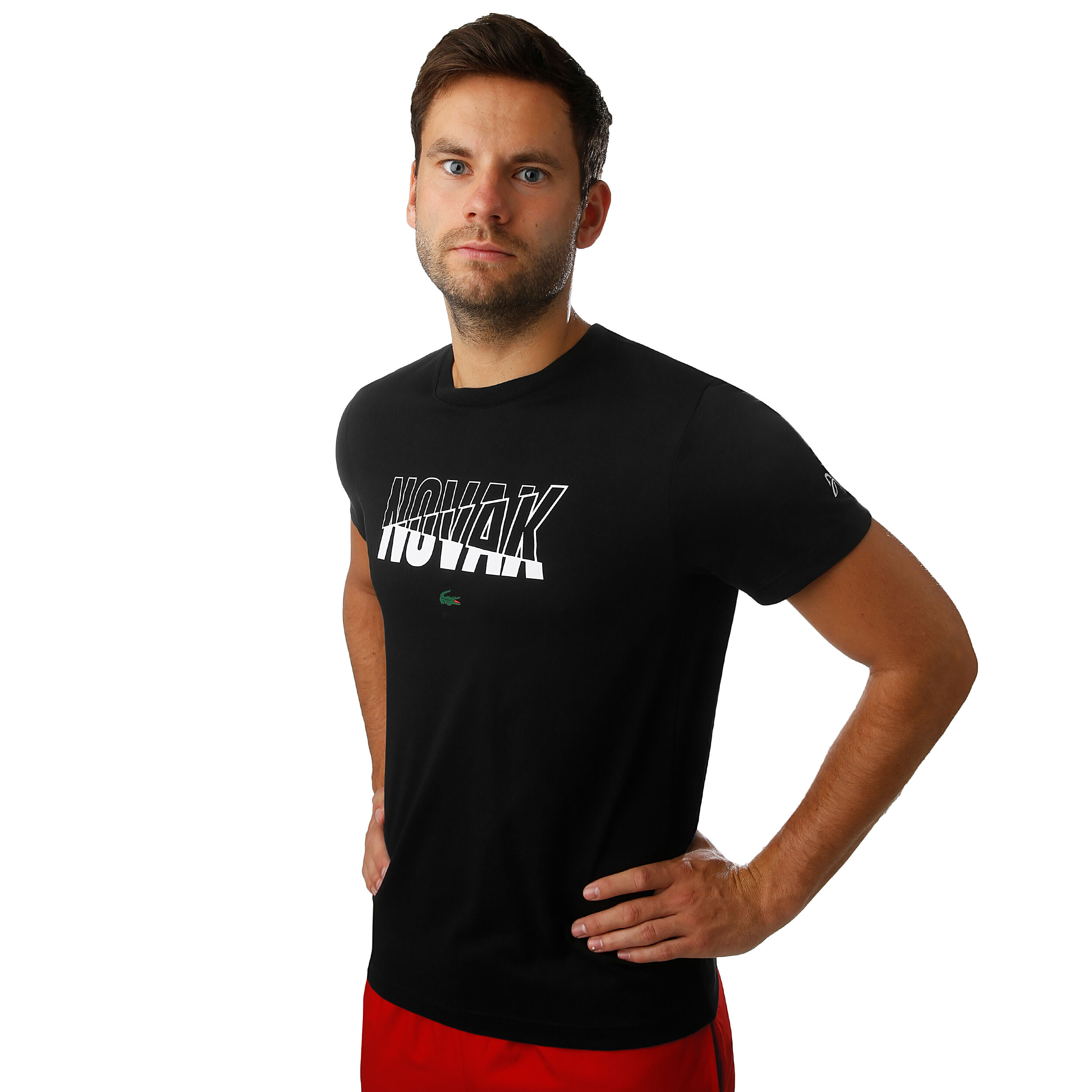 Buy Lacoste Novak Djokovic T-Shirt Men Black, White online