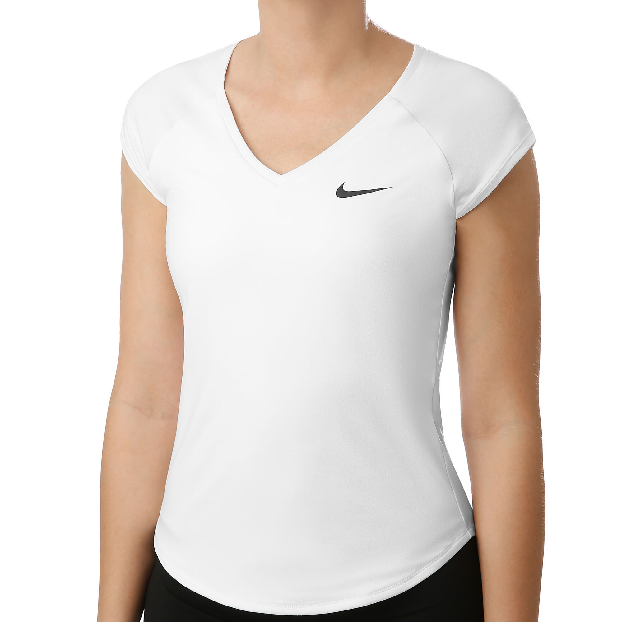 waterval Lil rook buy Nike Court Pure T-Shirt Women - White, Black online | Tennis-Point