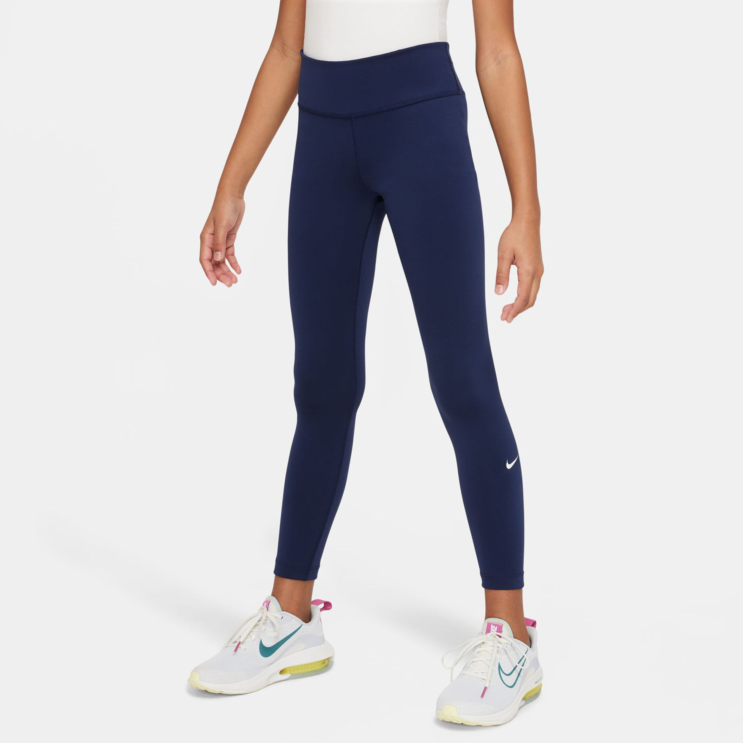 Women's dri-fit running long tights black-blue cheap