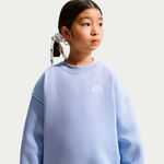 Nike Clothing Nike Sportswear Club Fleece Oversized Crew Sweatshirt Kids-blue grey