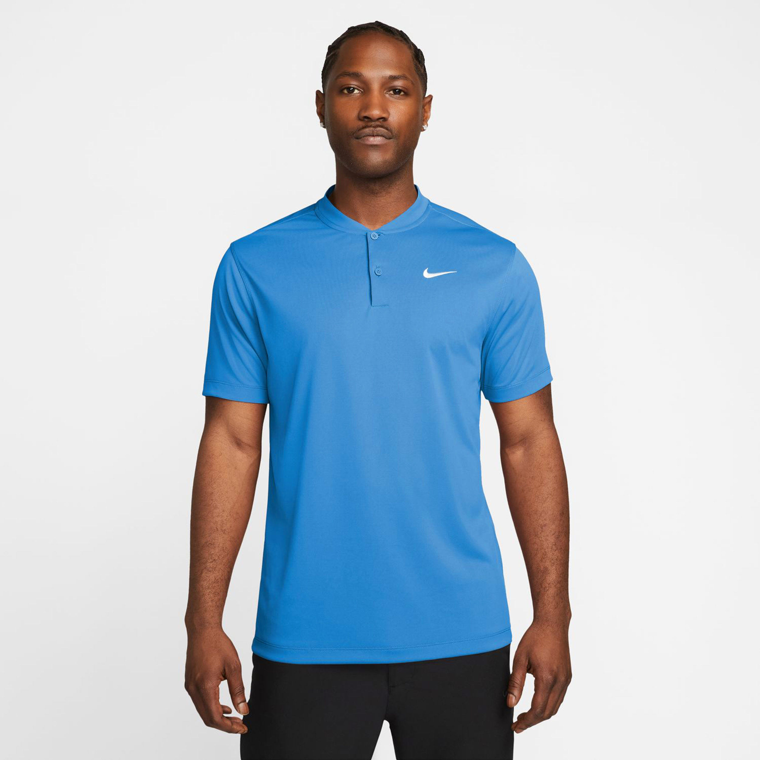 Blue nike golf polo store