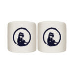 Quiet Please Tennis apparel Quiet Please Short Wristband 2 Pack-Cream