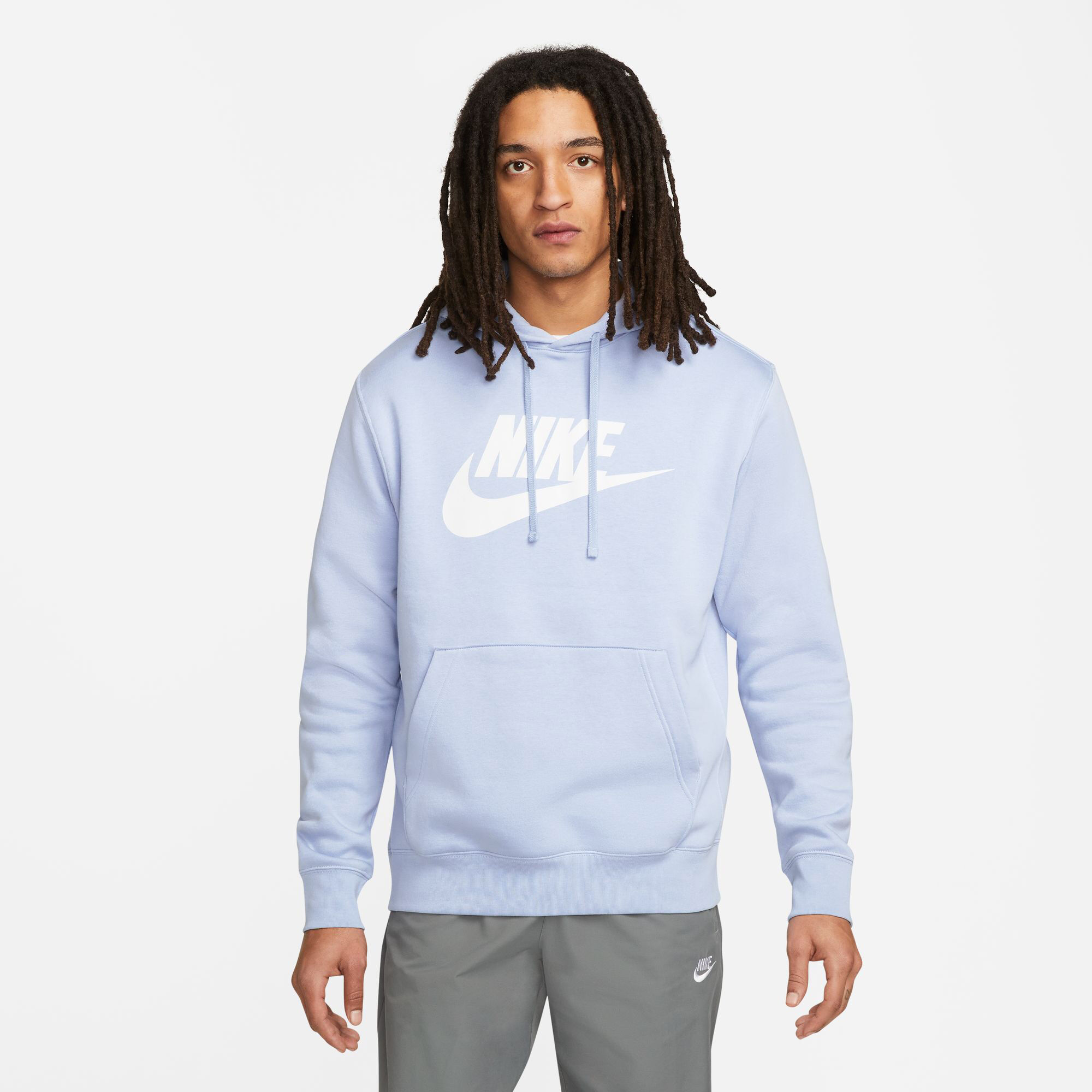 Buy Nike Sportswear Club Fleece Hoody Men Light Blue White online Tennis Point COM