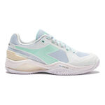 Diadora Tennis shoes Diadora  Blushield Torneo 3 Clay court shoe Women-white, green