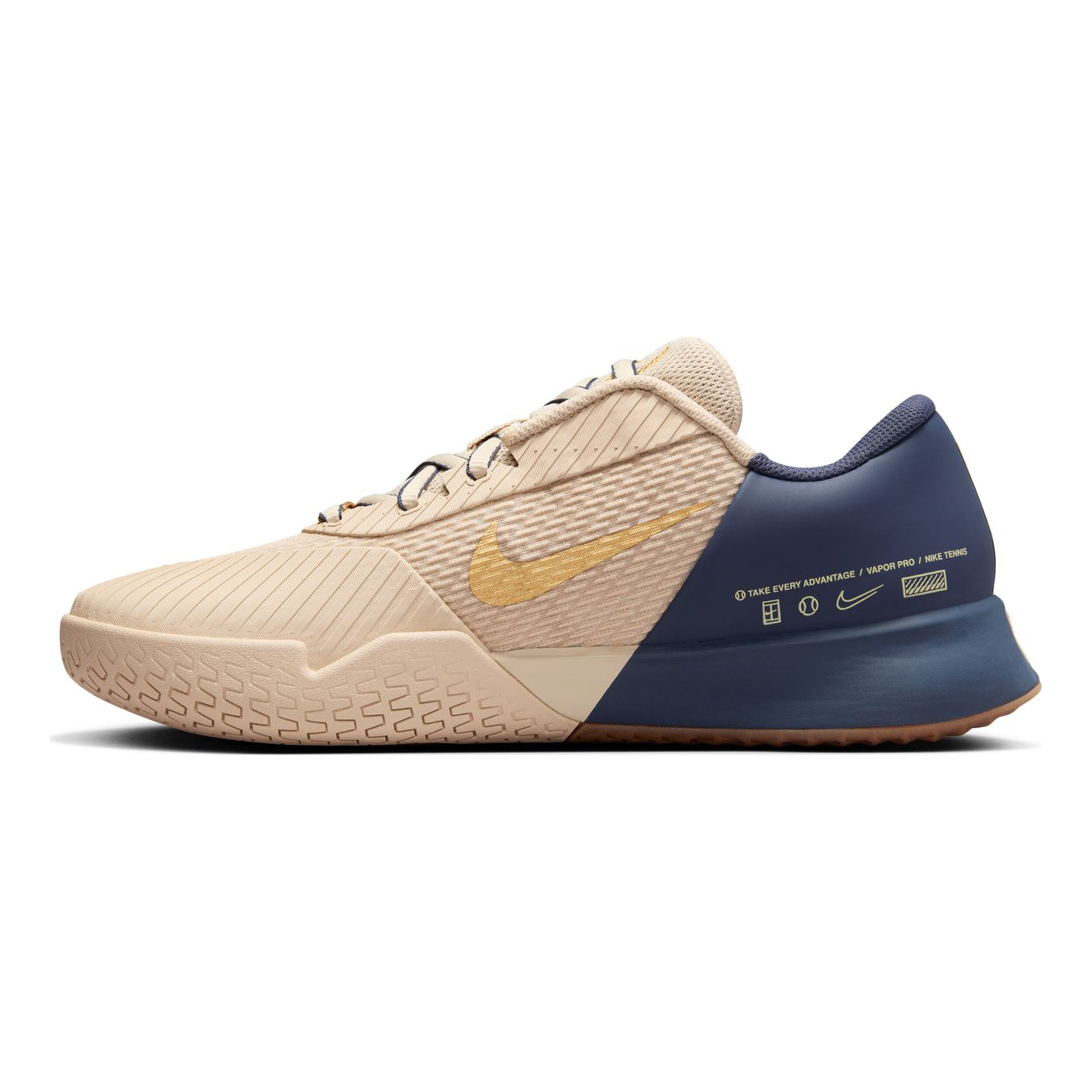 Air Zoom Vapor Pro 2 PRM All Court Shoe Men Beige Dark Blue