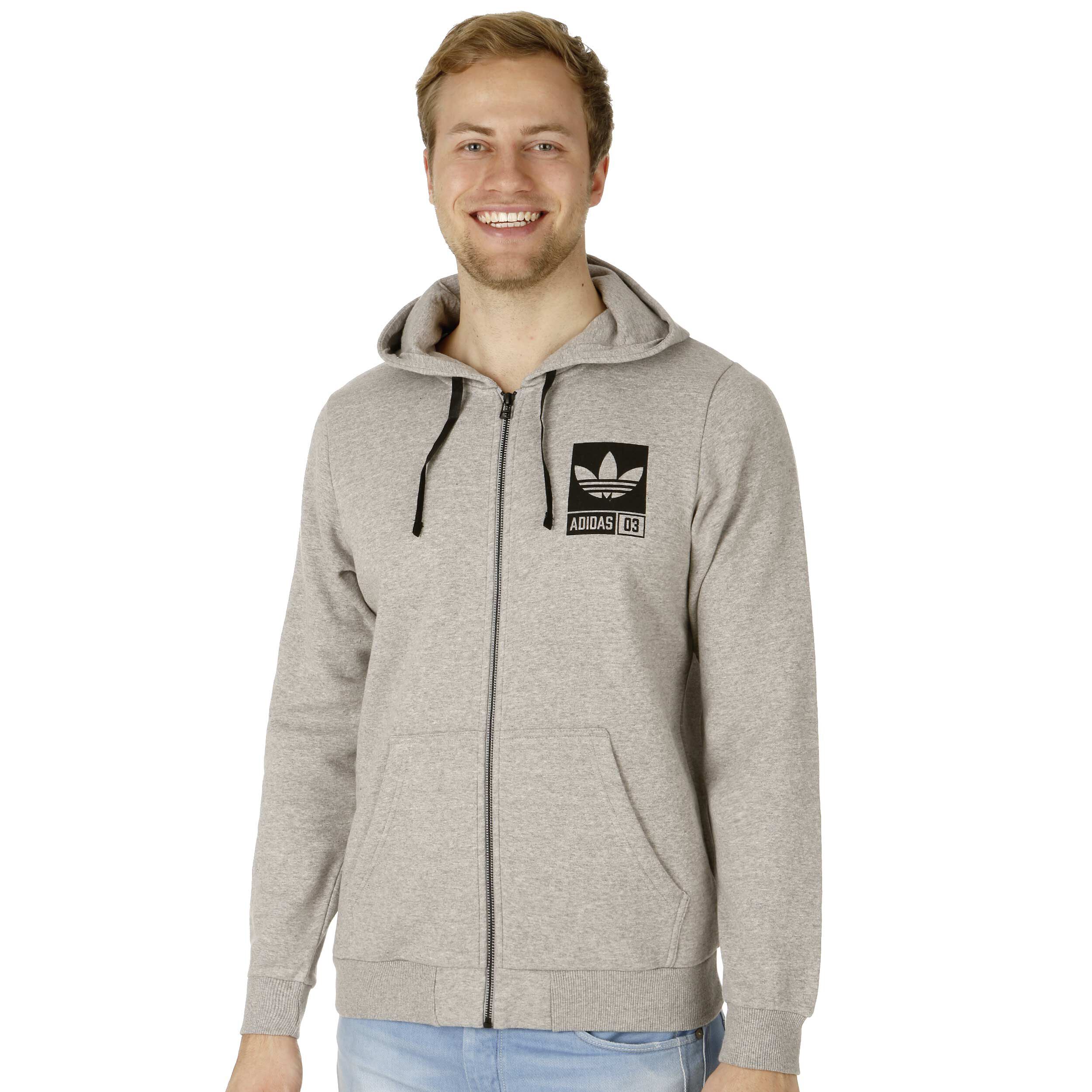 Street Graphic FZ Zip Hoodie Men Lightgrey Black