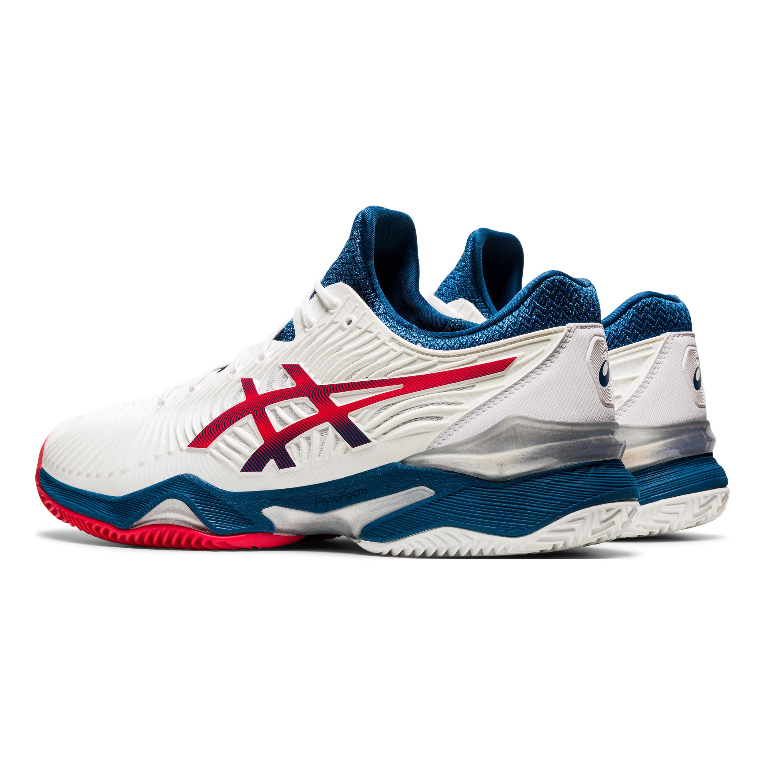 Court FF 2 Clay Court Shoe Men White Blue