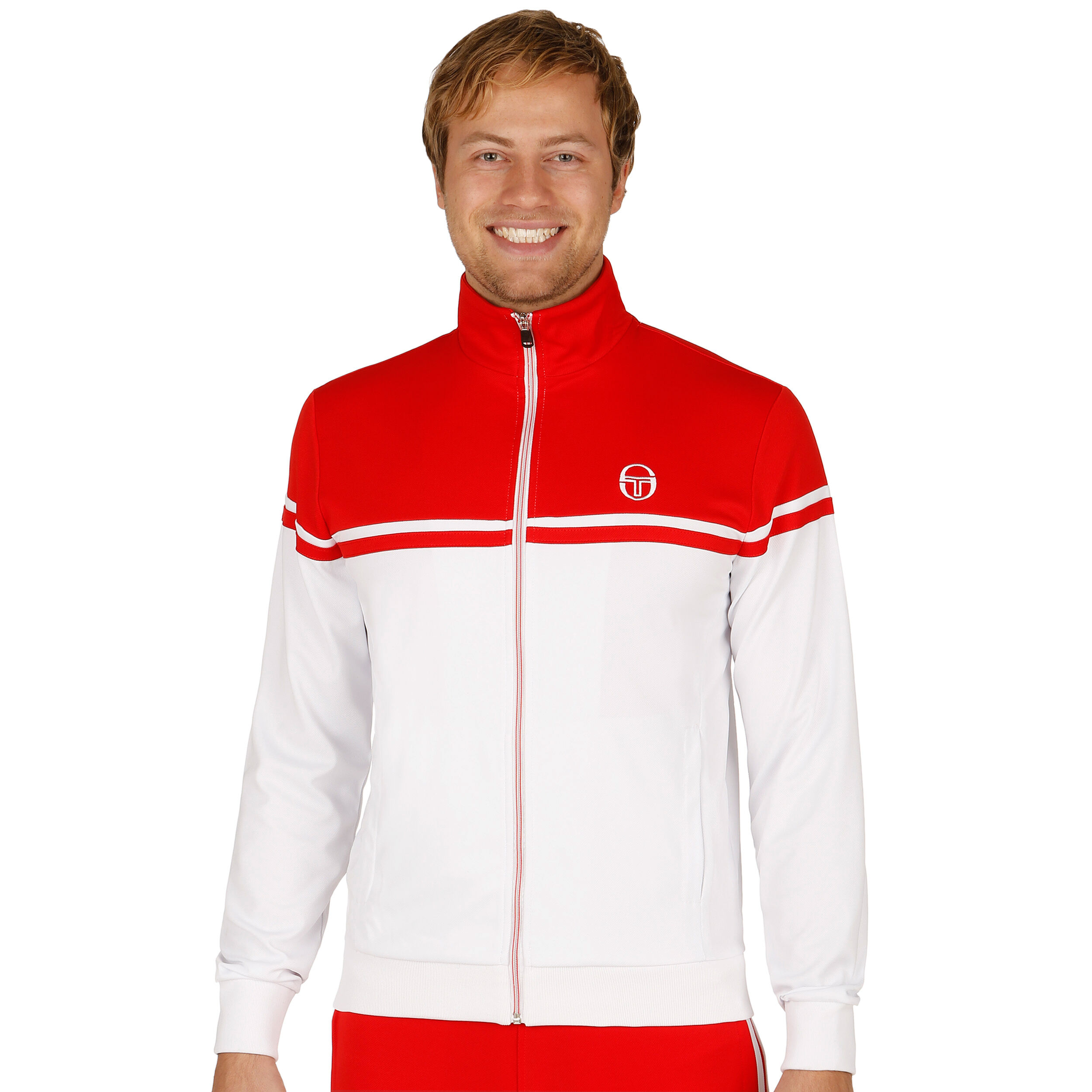 Buy Sergio Tacchini Young Line Pro Track Training Jacket Men White Red online Tennis Point COM