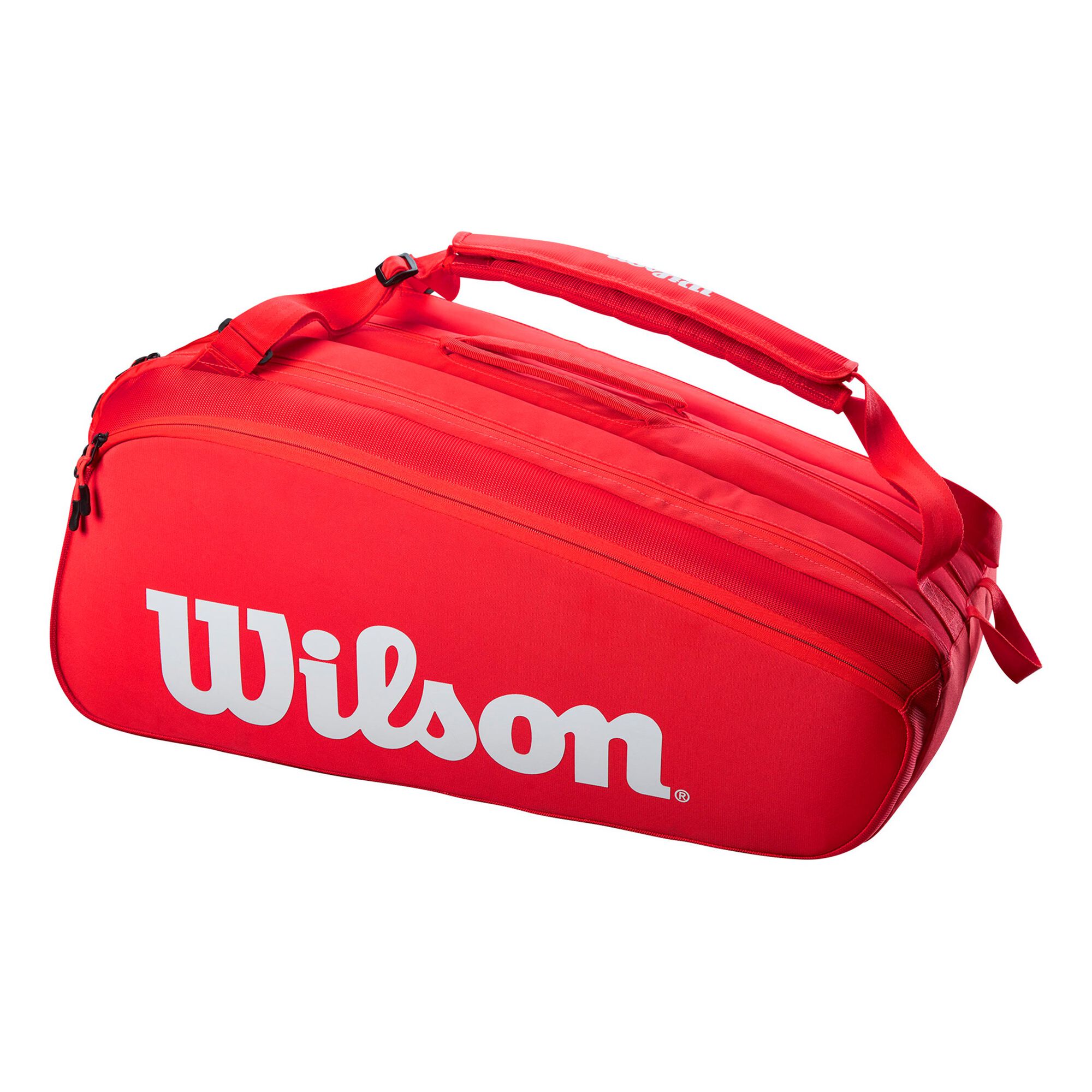 Buy Wilson Super Tour Racket Bag 15 Pack Red, White online