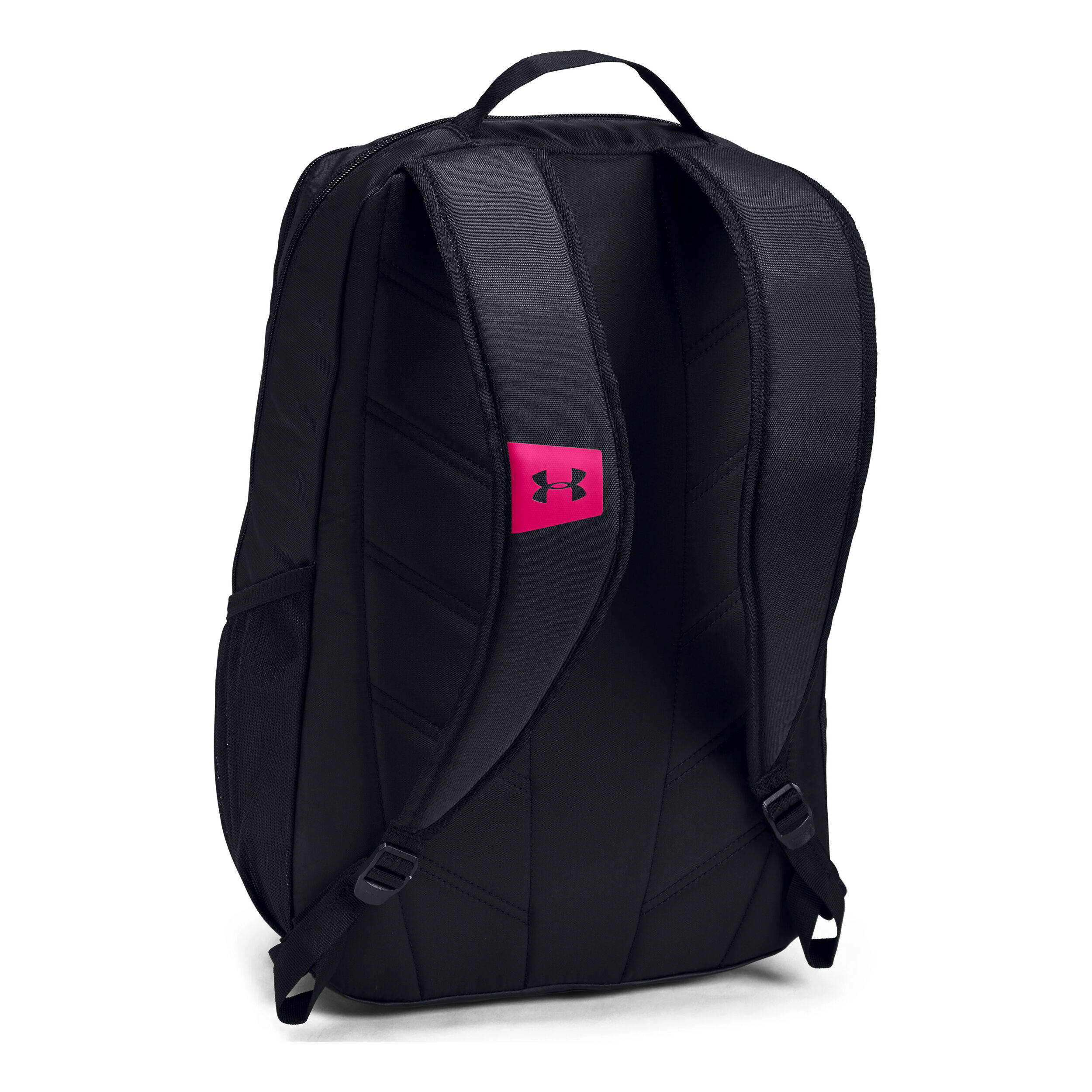 Black and pink top under armour backpack