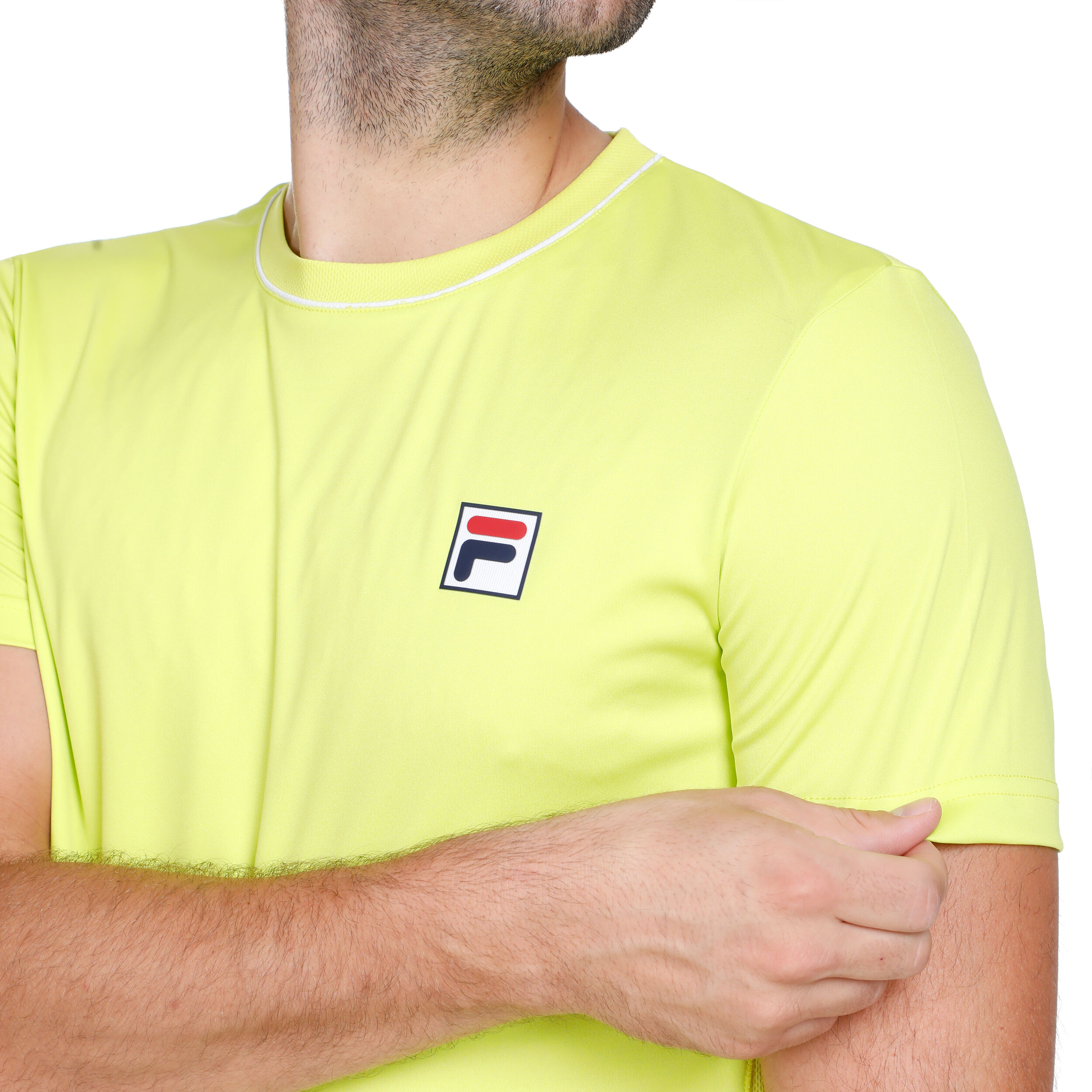 Fila shirt mens yellow outlet