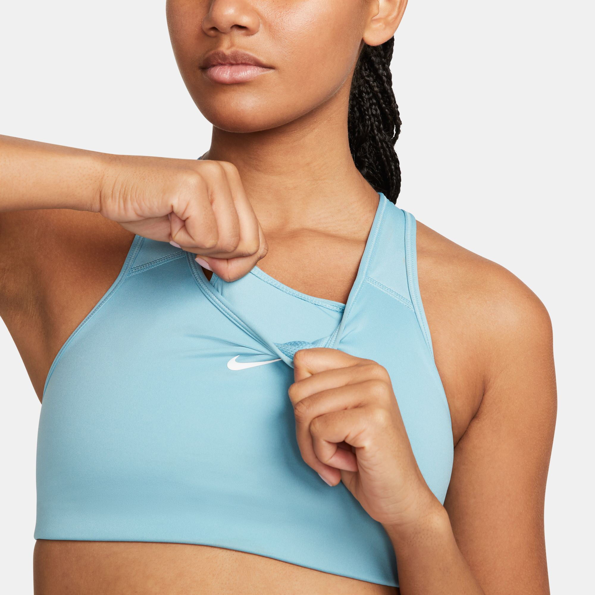 Nike light blue sports bra 2025