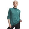 Tech 1/2 Zip-Twist Long sleeve Women-green, white