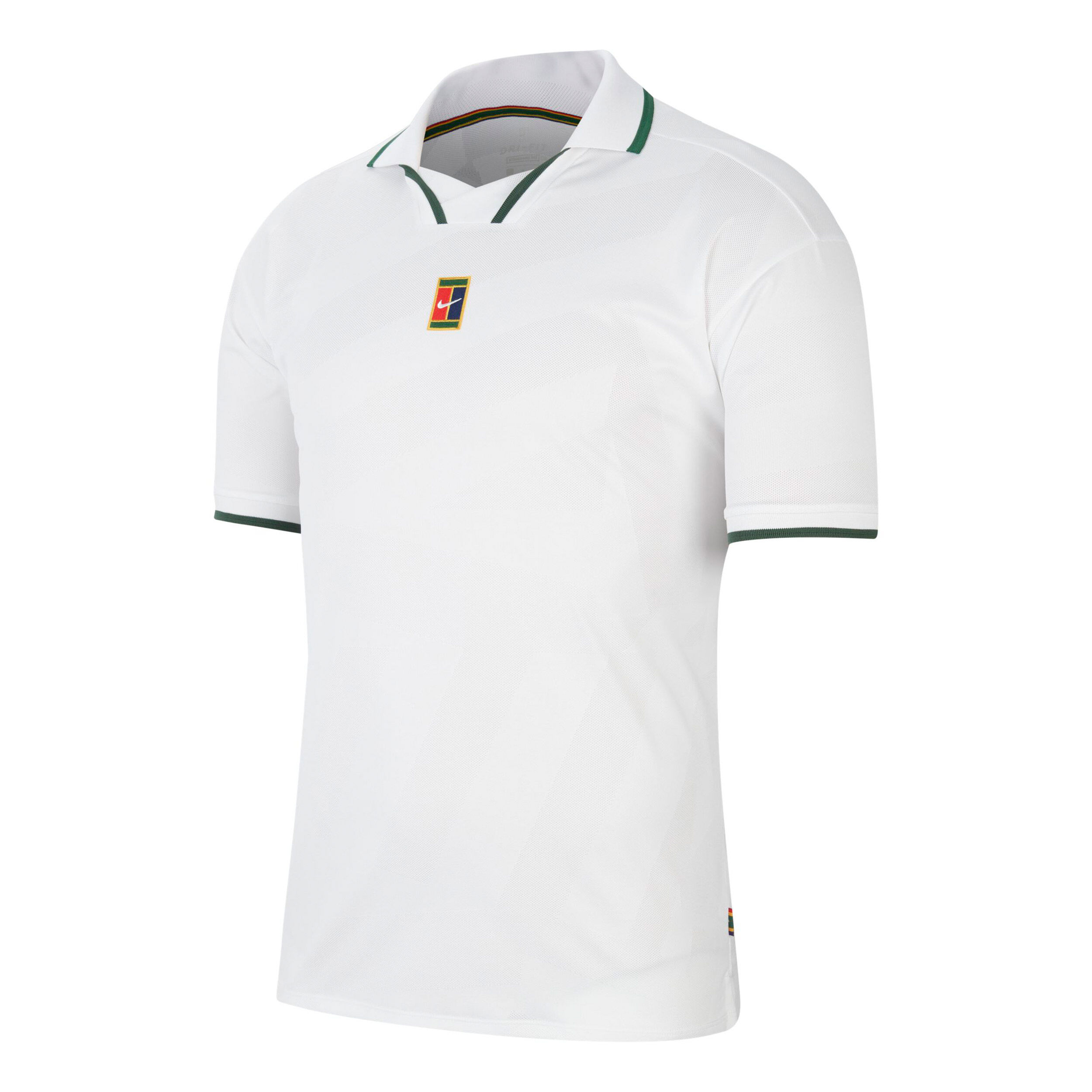 Court Slam Polo Men White Dark Green
