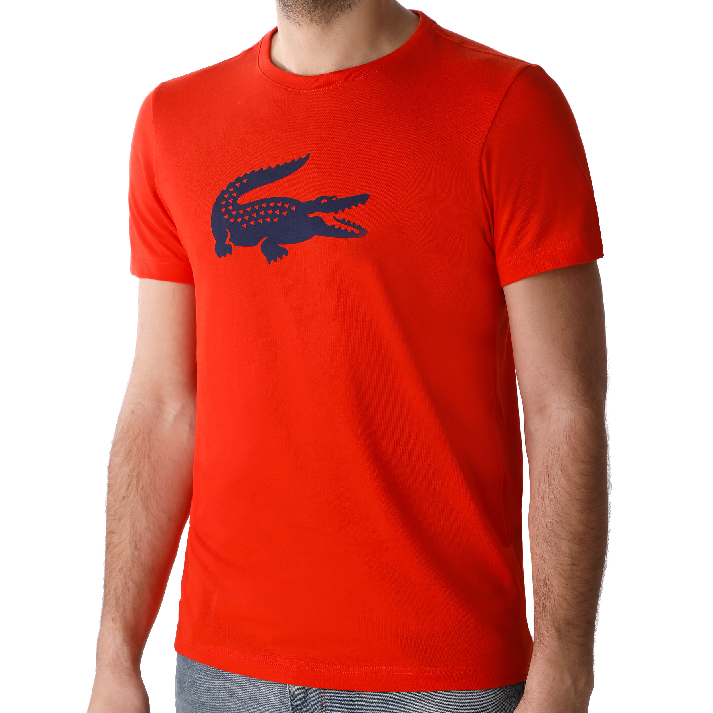 orange lacoste t shirt