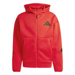 adidas Clothing adidas Z.N.E. Full Zip Zip Hoodie Men - red, 