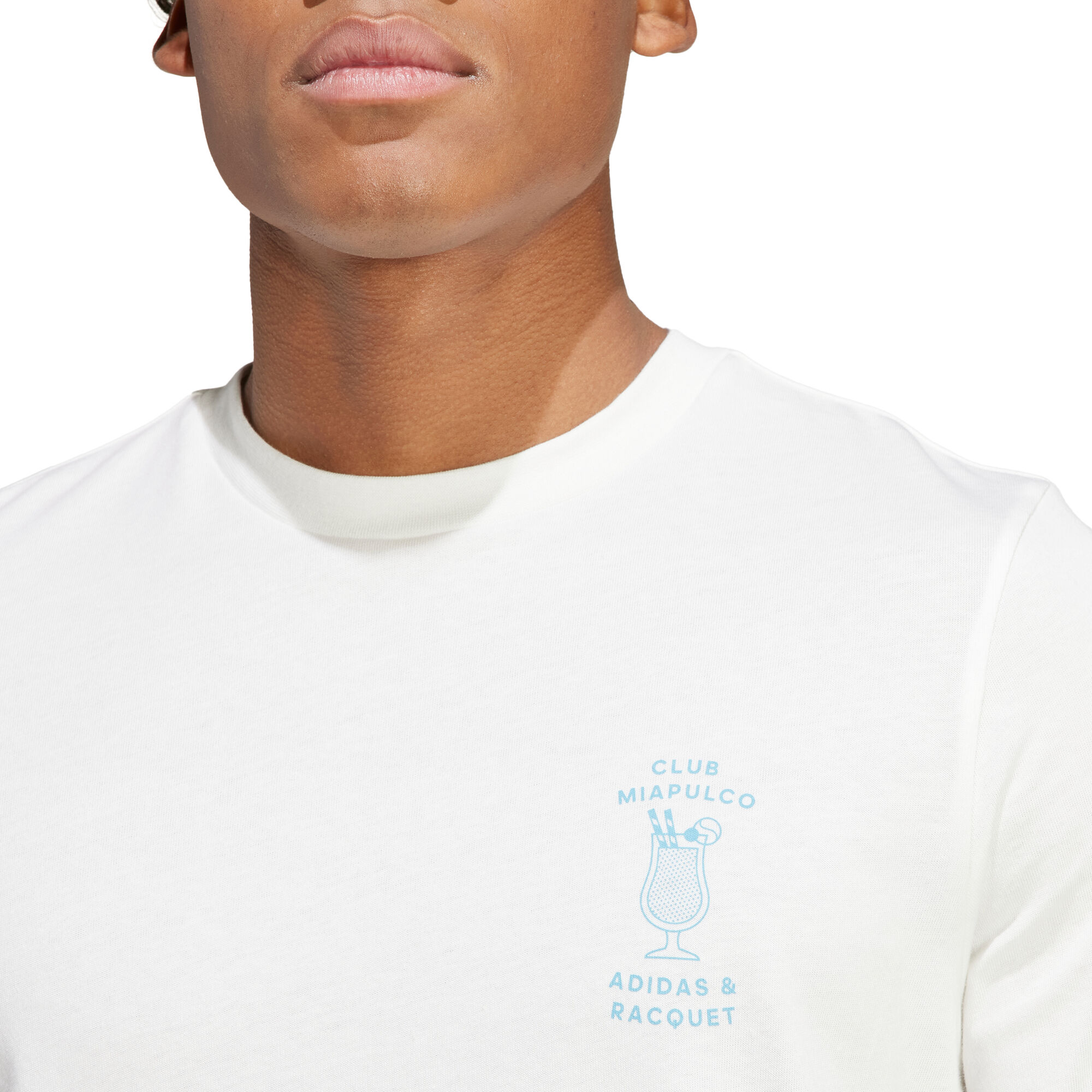 adidas RM Pool T-Shirt Men Cream, Blue Tennis-Point