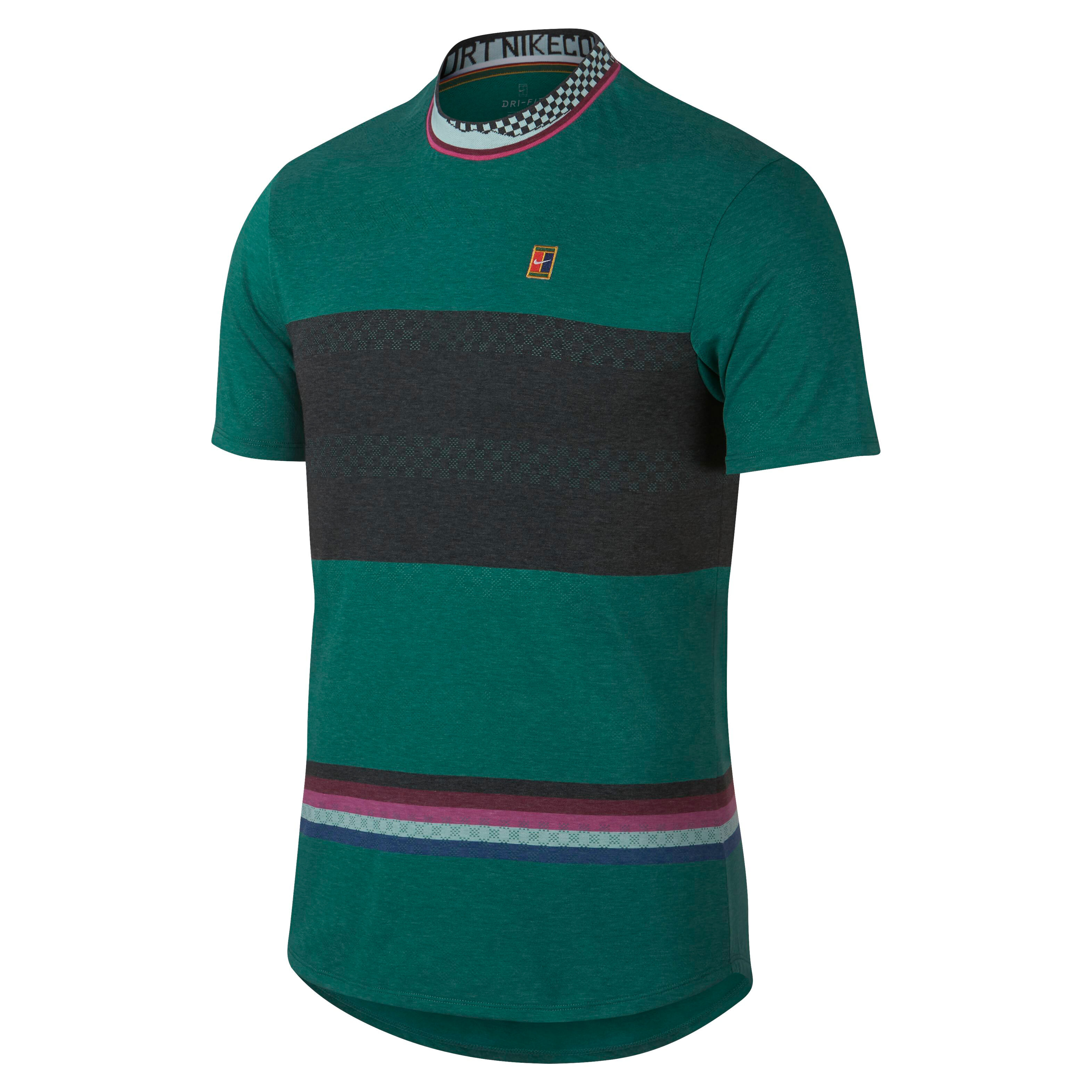 Court Challenger T Shirt Men Green Black