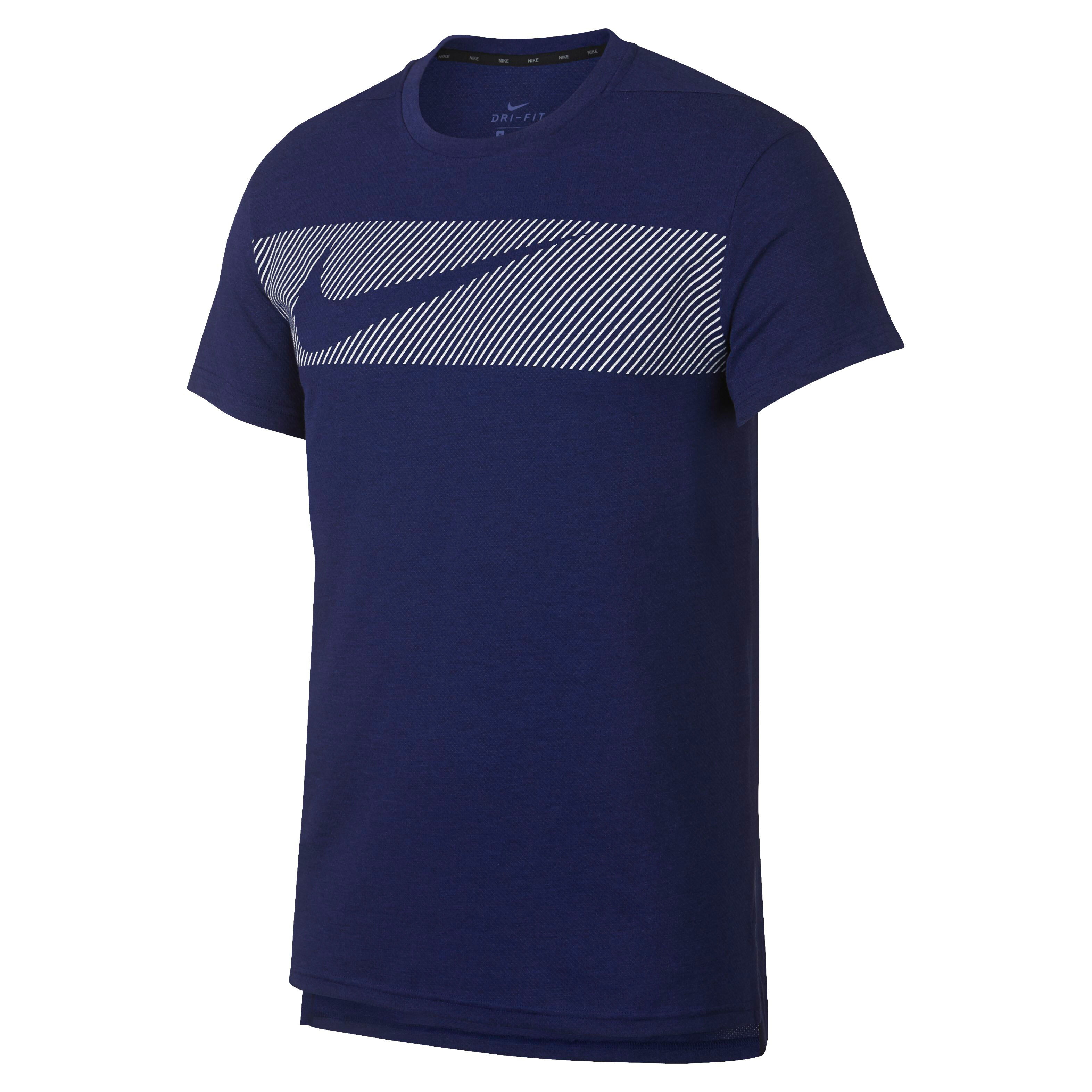 Buy Nike Dri Fit Breathe T Shirt Men Blue White online Tennis Point COM