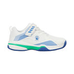 Quiet Please Tennis shoes Quiet Please Match Velcro Clay Clay court shoe Kids-white, blue