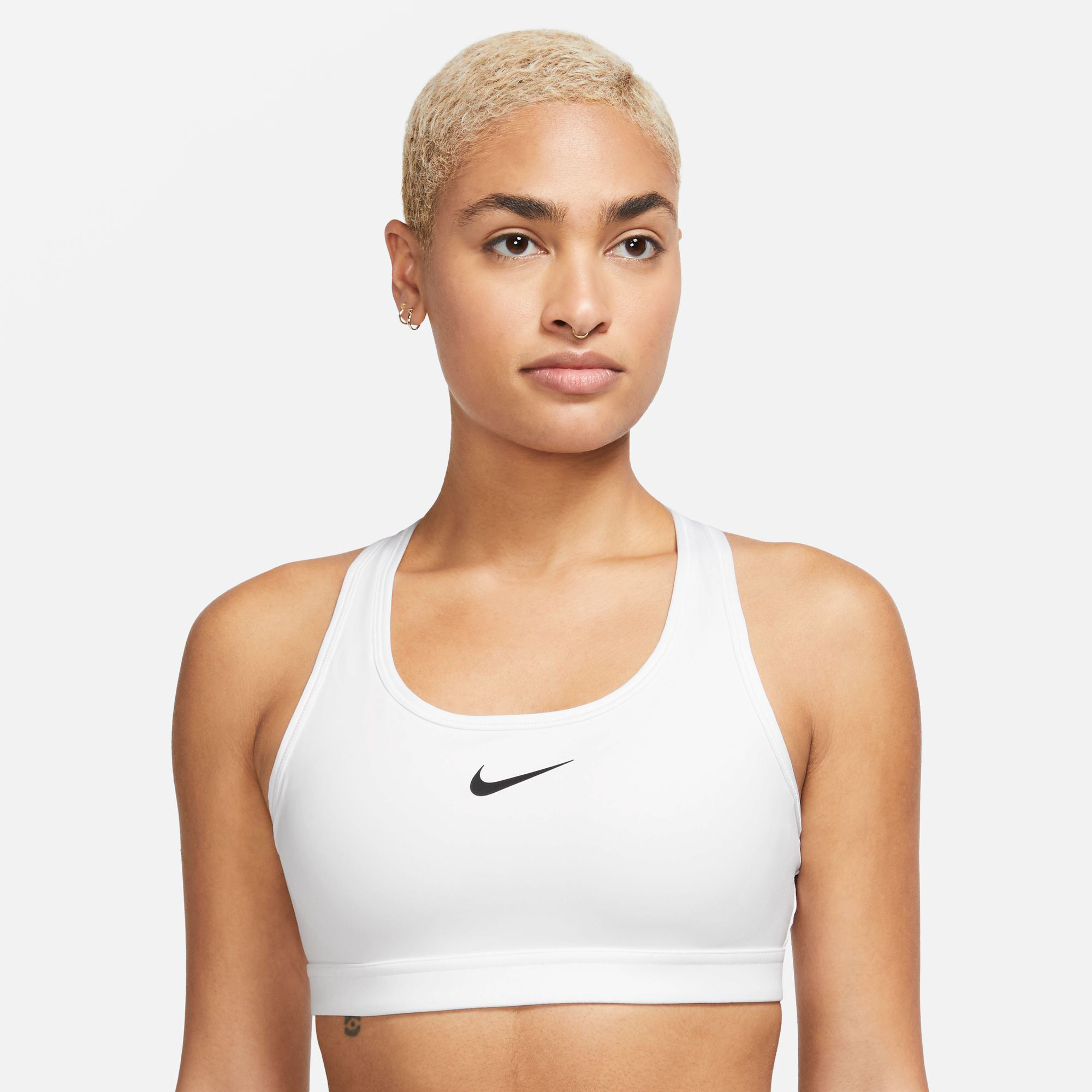 Buy Nike Swoosh Medium Sports Bras Women White online