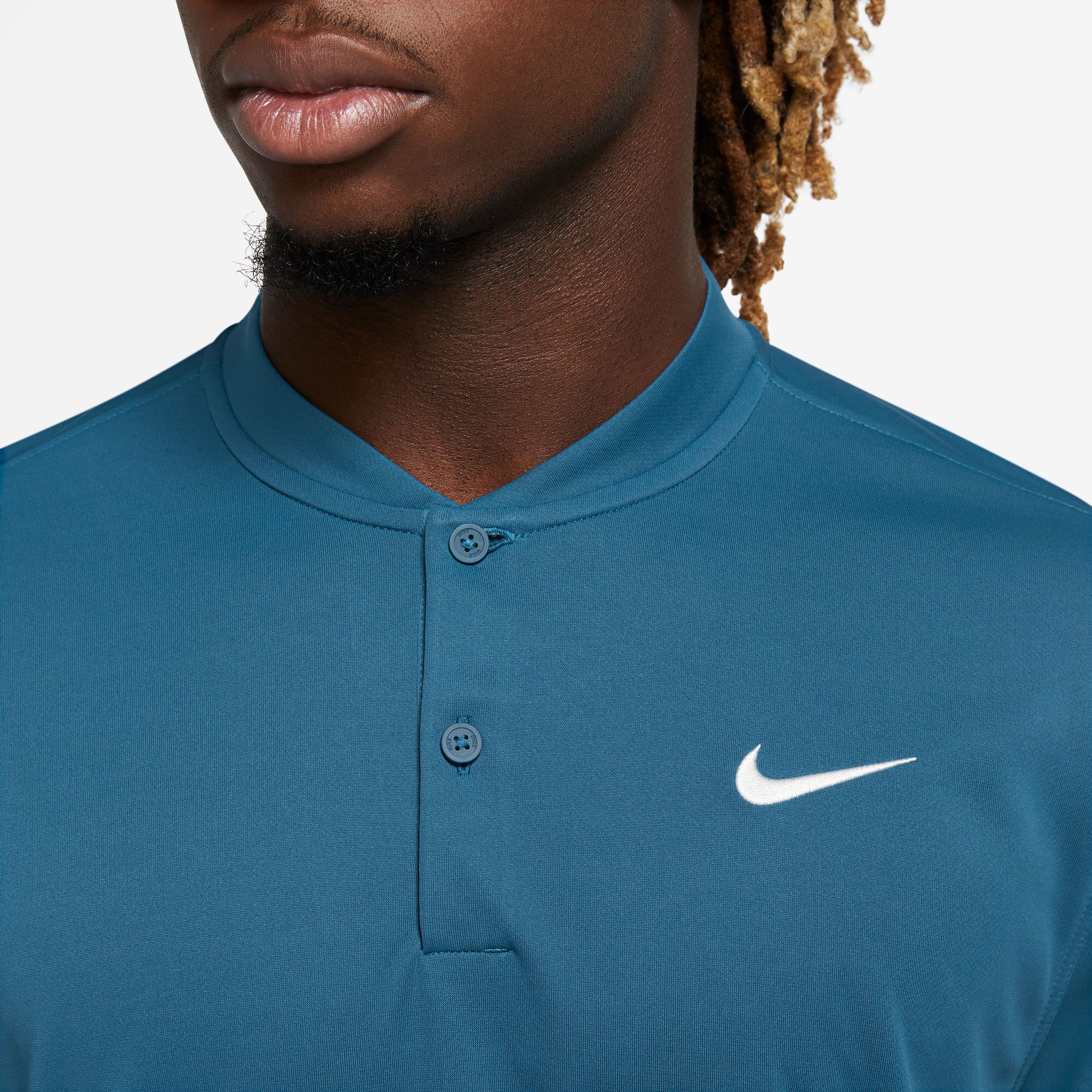 Dri Fit Court Blade Solid Polo Men Blue