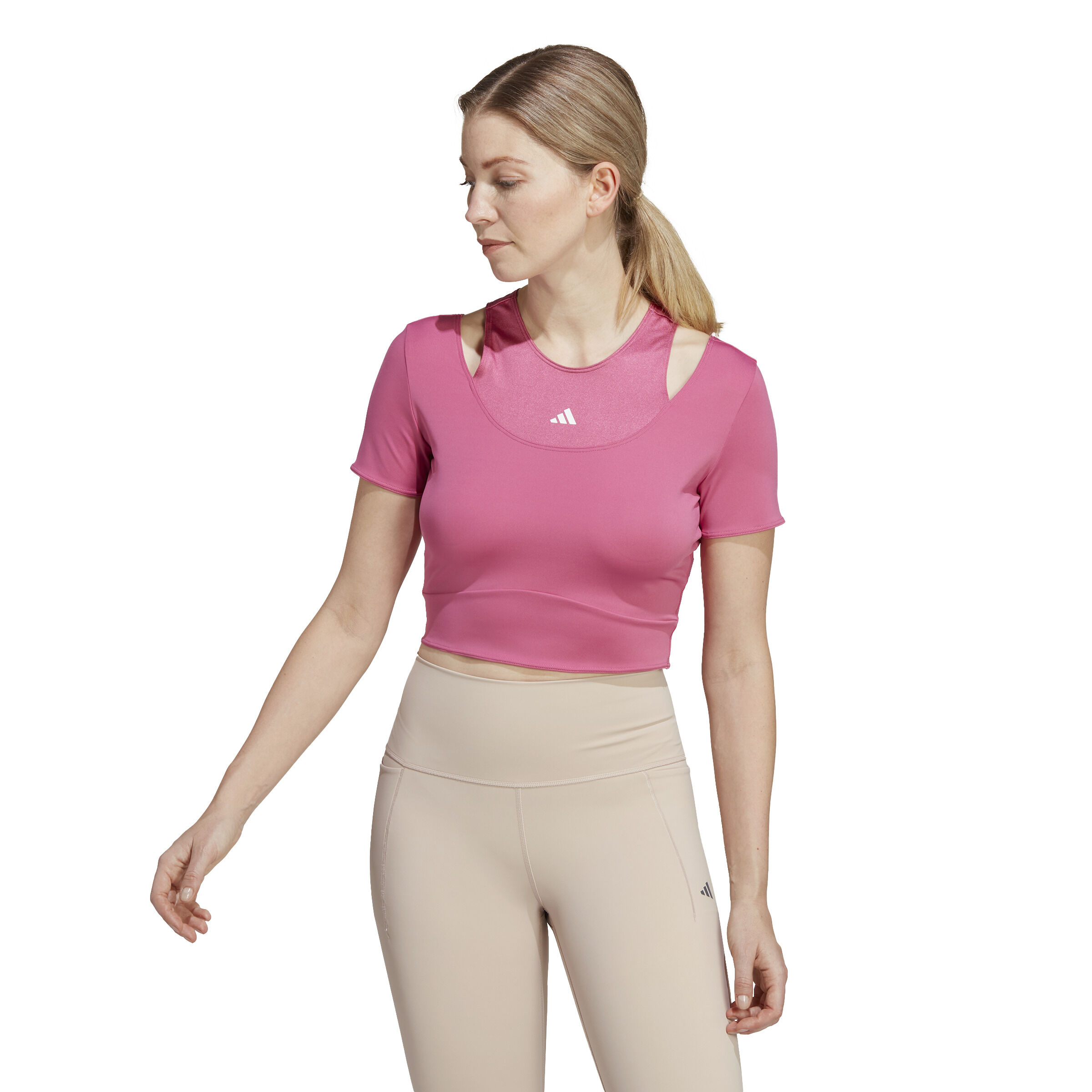 Training HIIT AEROREADY Crop Training T Shirt Women Pink
