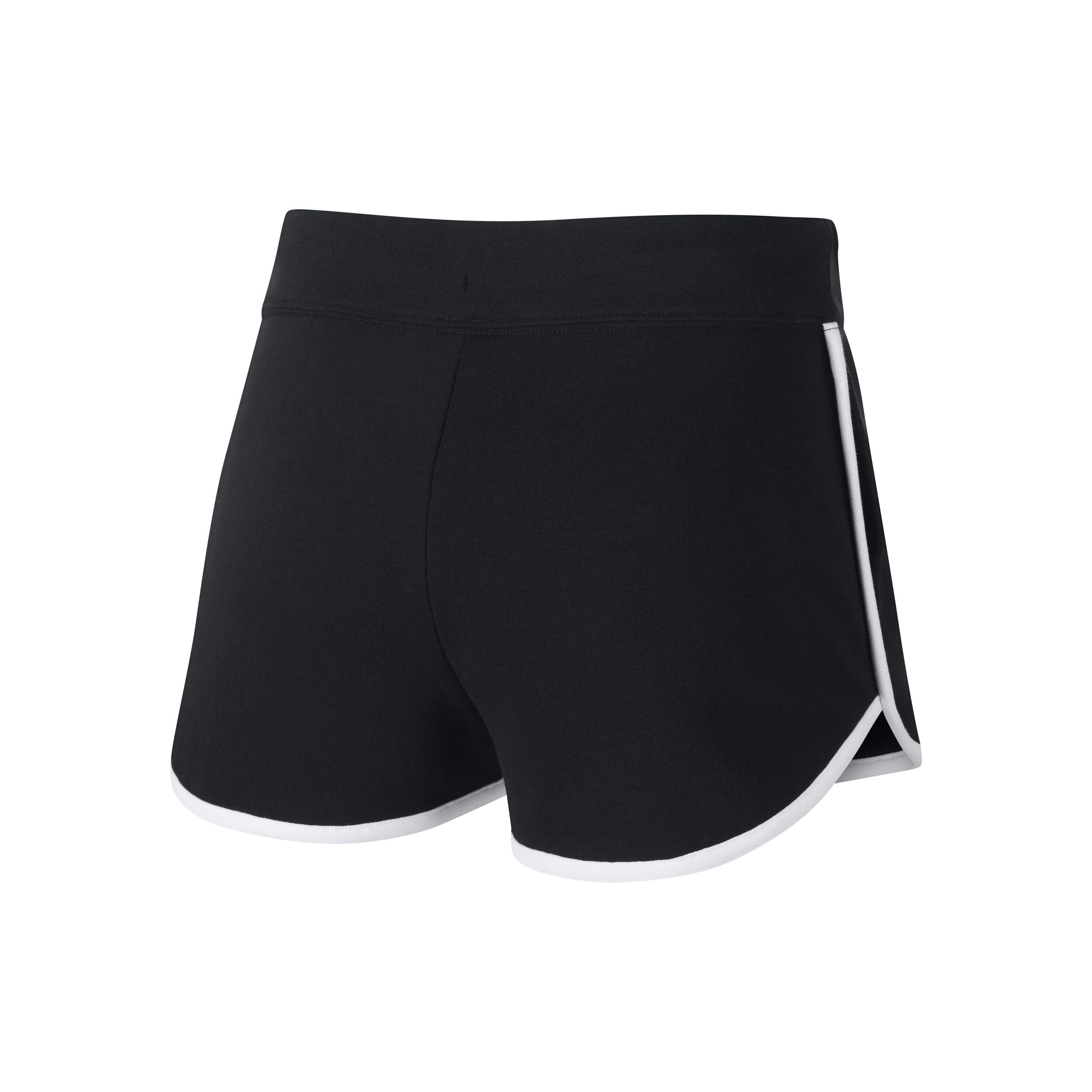 womens black fleece shorts