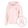 Endlessly Flower Zip Hoodie Women-Pink,Multicoloured