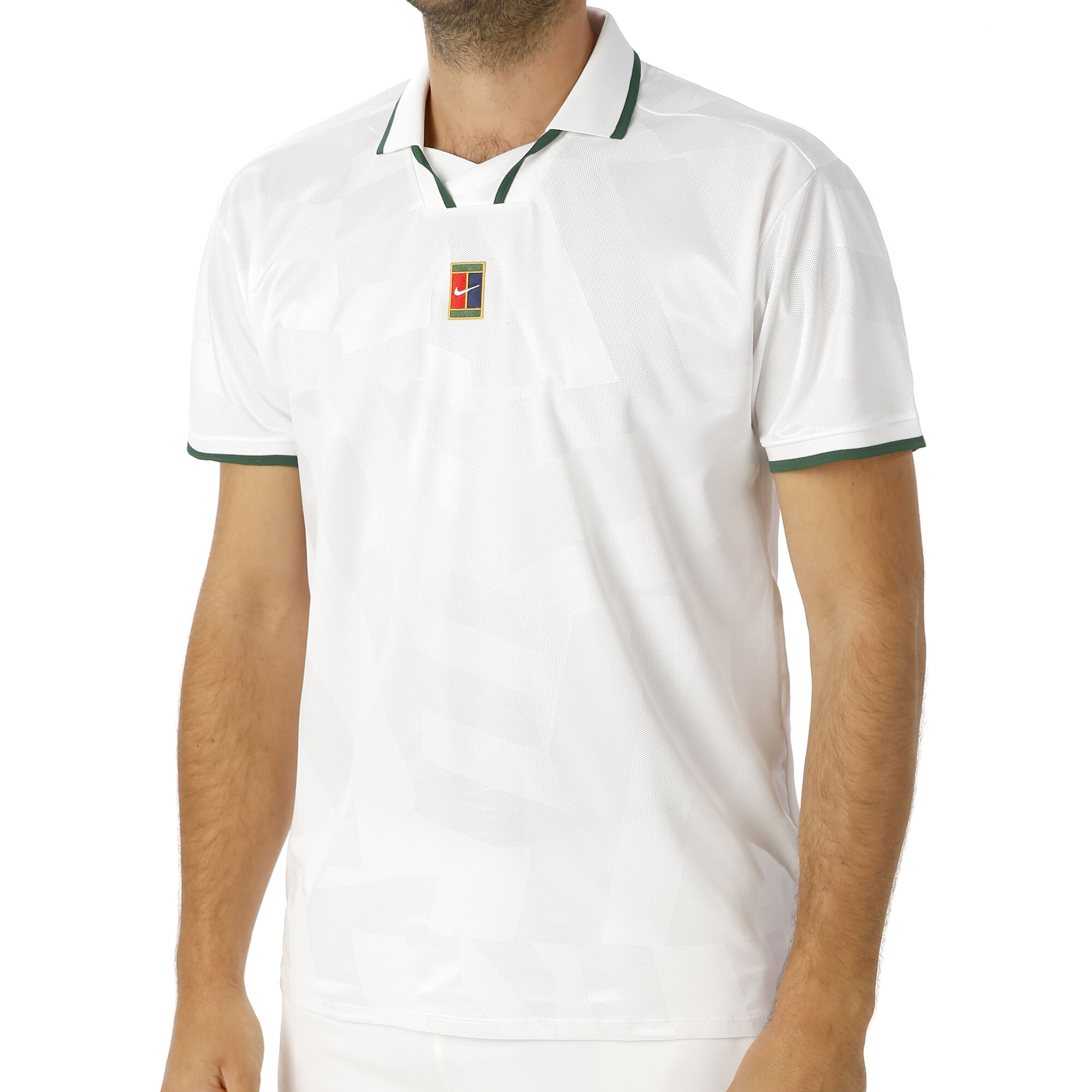 Nike Court Slam Polo Men - White, Dark Green online |