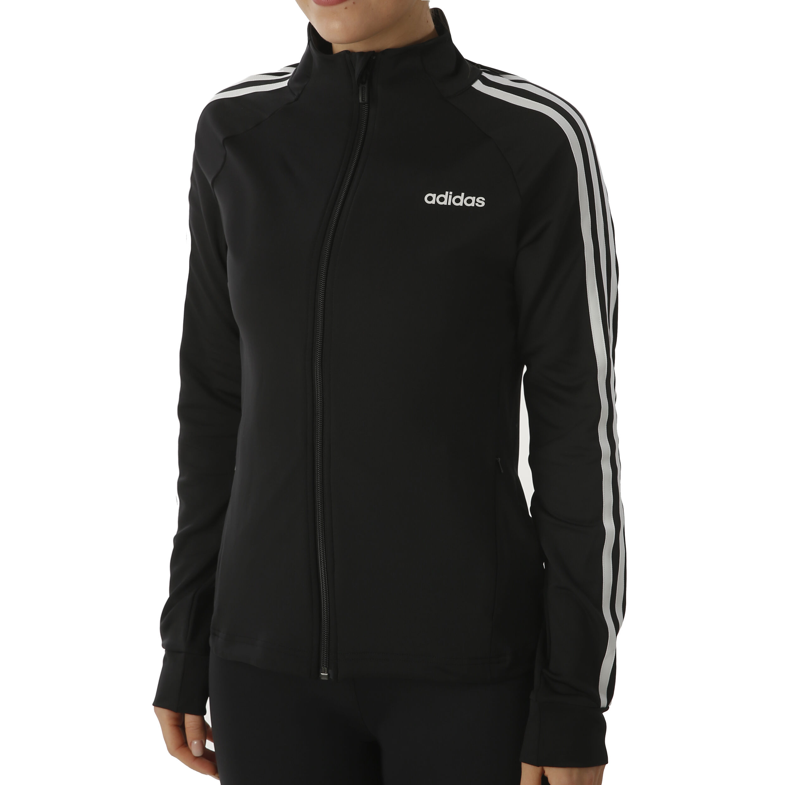 D2M 3 Stripes Training Jacket Women Black White