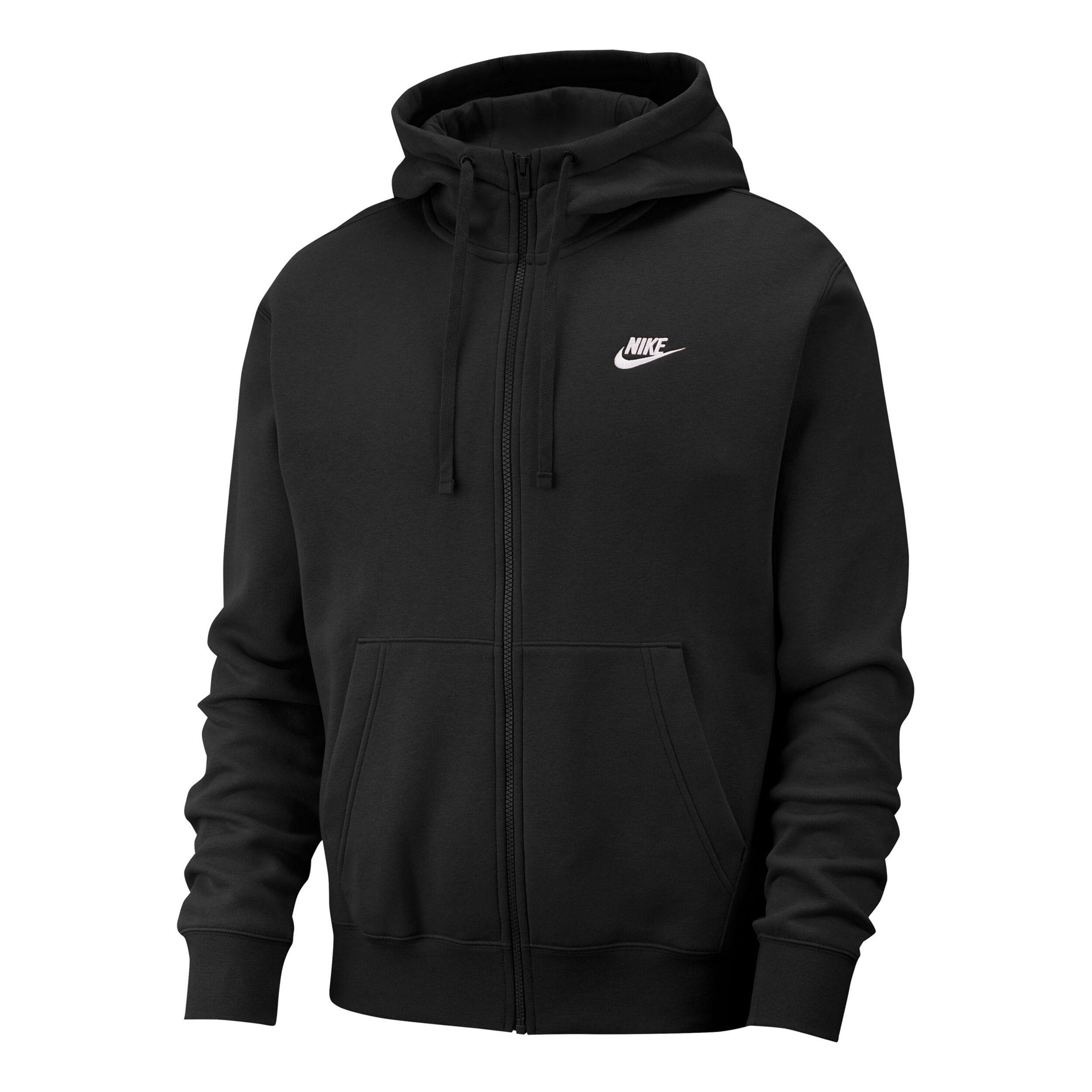 Buy Nike Sportswear Club Zip Hoodie Men Black White online Tennis Point COM