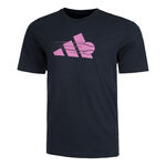 adidas Clothing adidas Tennis 3 Stripes T-Shirt Men - black, violet