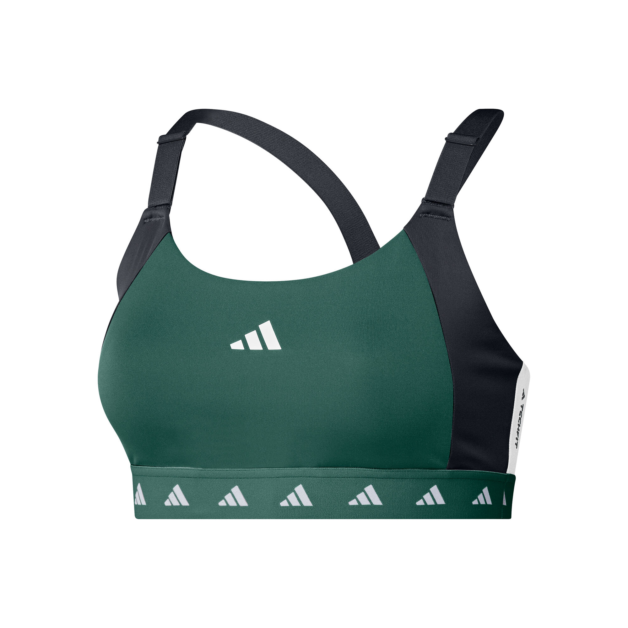 Buy adidas PWI Medium-Sport Tech-Fit Color Block Sports Bras Women Dark  Green, Black online