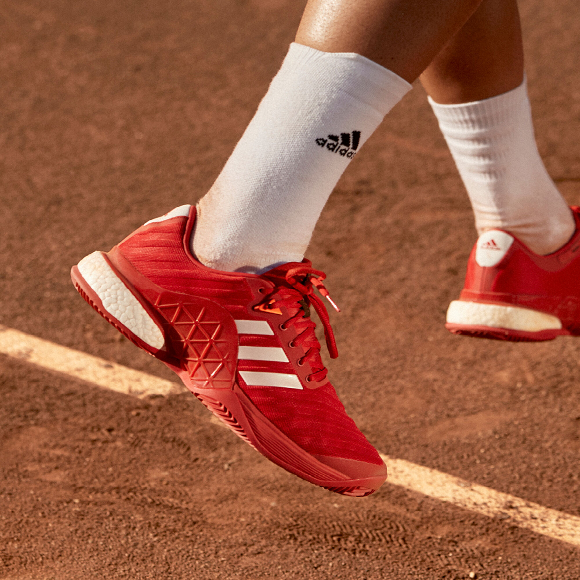 buy adidas Barricade Boost Clay Court Shoe Men - Red, Lightred online Tennis-Point